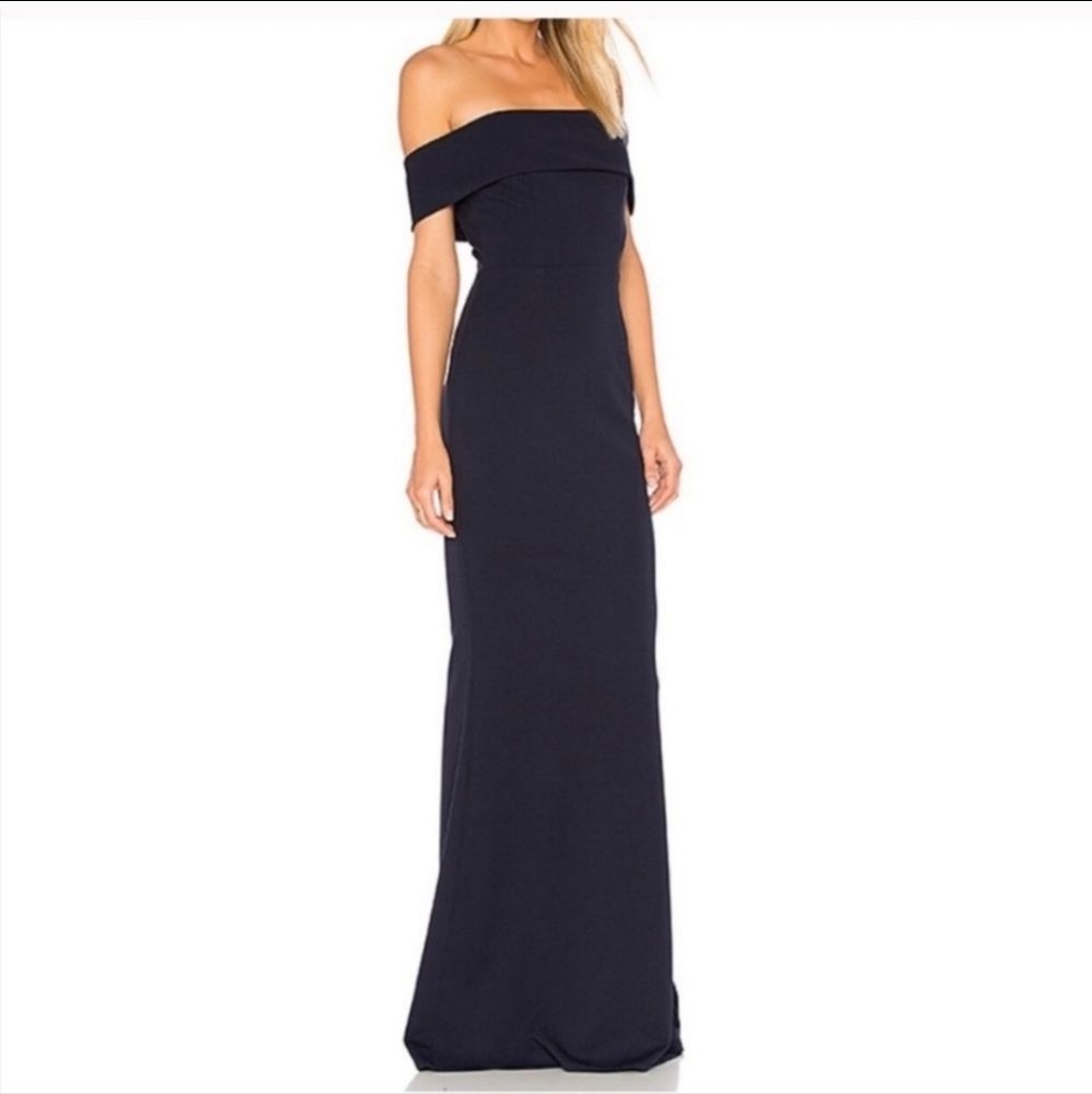 KATIE MAY Legacy Off the Shoulde Maxi Dress Gown Size 14